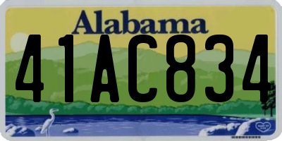 AL license plate 41AC834