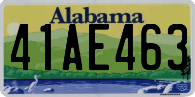 AL license plate 41AE463