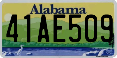 AL license plate 41AE509