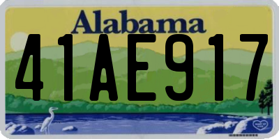 AL license plate 41AE917