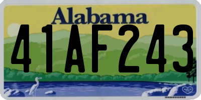 AL license plate 41AF243