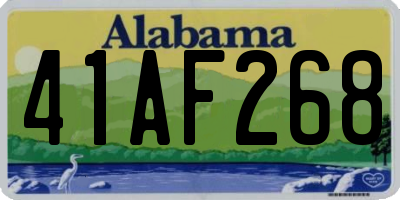 AL license plate 41AF268