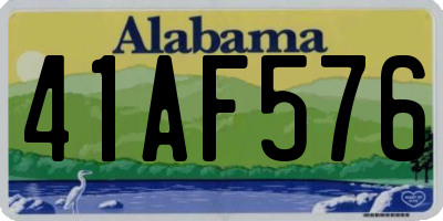 AL license plate 41AF576