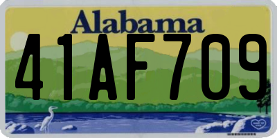 AL license plate 41AF709