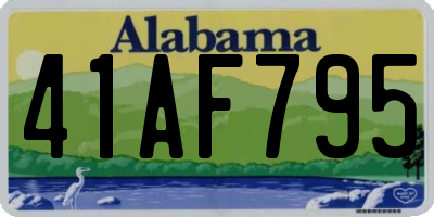 AL license plate 41AF795