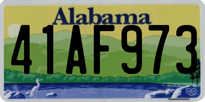 AL license plate 41AF973
