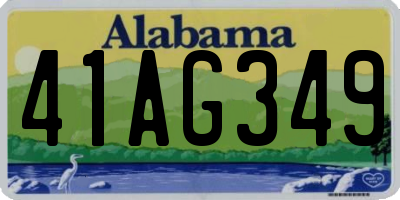 AL license plate 41AG349