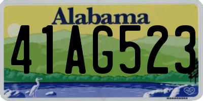 AL license plate 41AG523