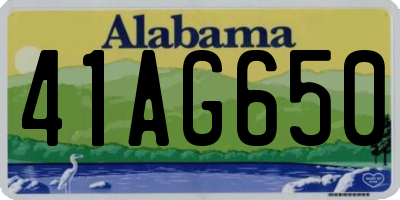 AL license plate 41AG650