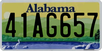 AL license plate 41AG657