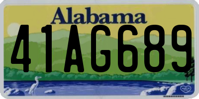 AL license plate 41AG689