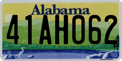 AL license plate 41AH062