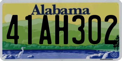AL license plate 41AH302