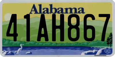 AL license plate 41AH867