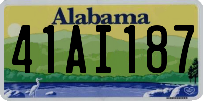 AL license plate 41AI187