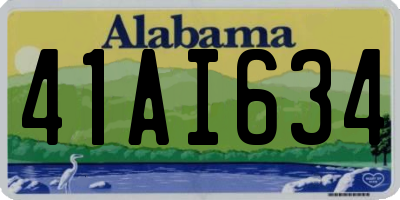 AL license plate 41AI634
