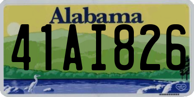AL license plate 41AI826