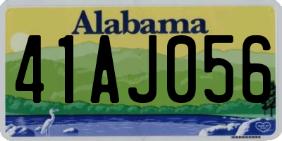 AL license plate 41AJ056