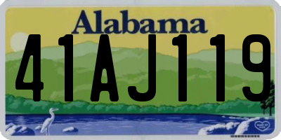 AL license plate 41AJ119