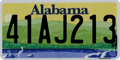 AL license plate 41AJ213