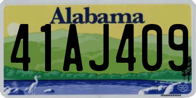 AL license plate 41AJ409