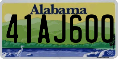 AL license plate 41AJ600