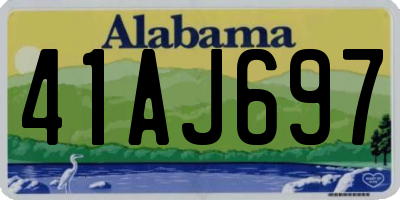 AL license plate 41AJ697