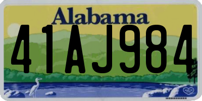 AL license plate 41AJ984