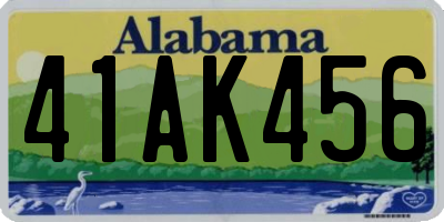 AL license plate 41AK456