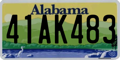 AL license plate 41AK483