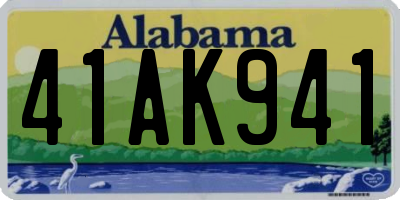 AL license plate 41AK941