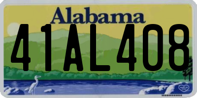 AL license plate 41AL408
