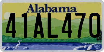 AL license plate 41AL470