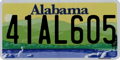 AL license plate 41AL605