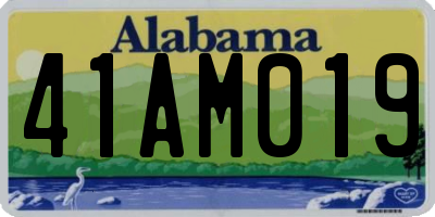 AL license plate 41AM019