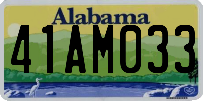 AL license plate 41AM033