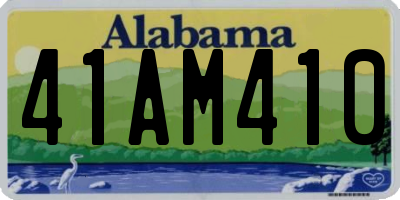 AL license plate 41AM410