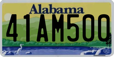AL license plate 41AM500