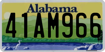 AL license plate 41AM966