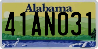 AL license plate 41AN031