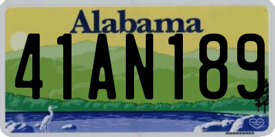 AL license plate 41AN189
