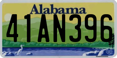 AL license plate 41AN396