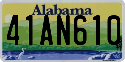 AL license plate 41AN610