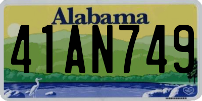 AL license plate 41AN749