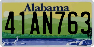 AL license plate 41AN763