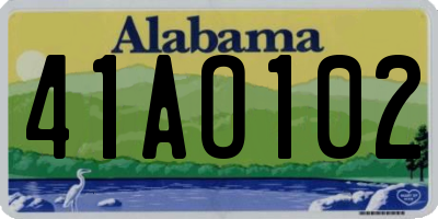 AL license plate 41AO102