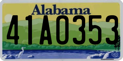 AL license plate 41AO353