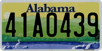 AL license plate 41AO439