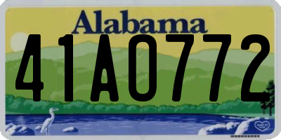 AL license plate 41AO772