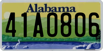 AL license plate 41AO806